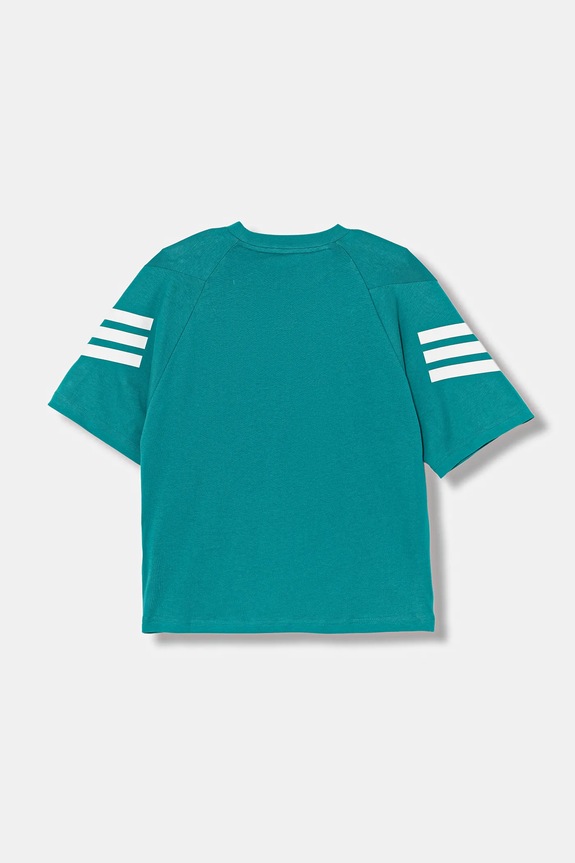 Dječaci Dječja pamučna majica kratkih rukava adidas JW7531 tirkizna