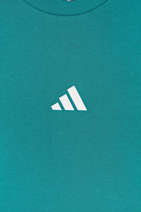 Dječja pamučna majica kratkih rukava adidas tirkizna JW7531