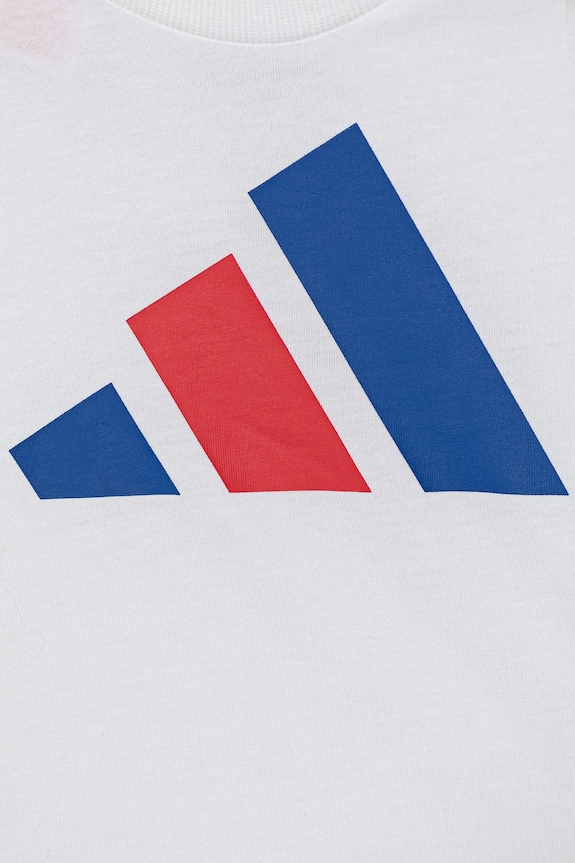 Dětské bavlněné tričko adidas bílá JY0298