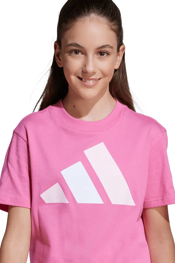 Дитяча бавовняна футболка adidas JY0299