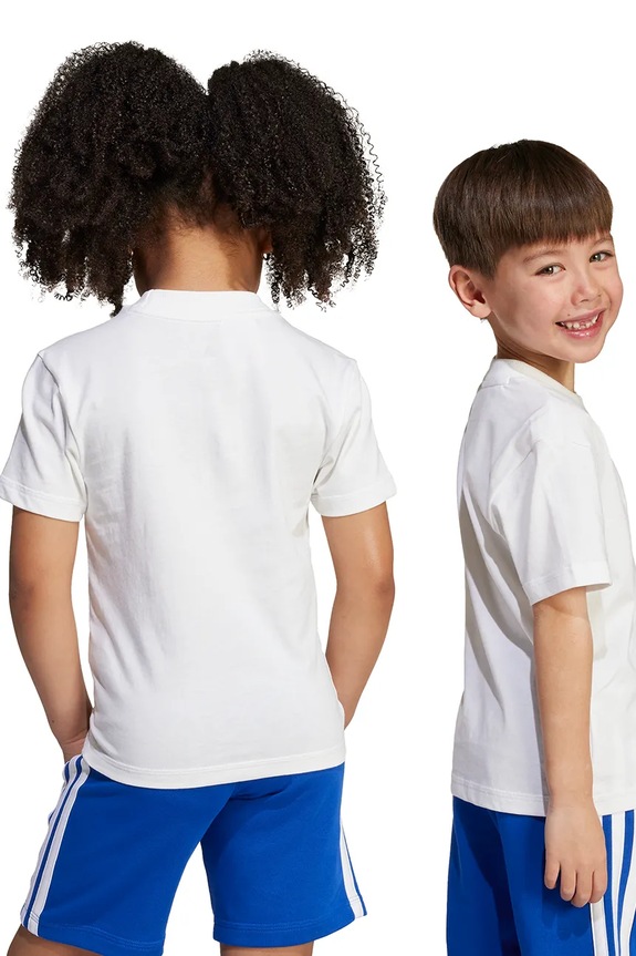 adidas t-shirt bawełniany dziecięcy JY0302 biały
