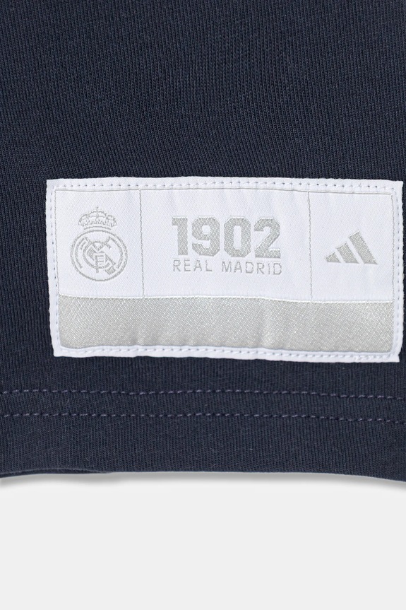 Otroška bombažna kratka majica adidas Performance REAL MADRID mornarsko modra JY0999