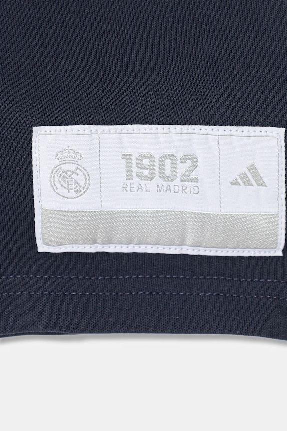 Otroška bombažna kratka majica adidas Performance REAL MADRID mornarsko modra JY0999