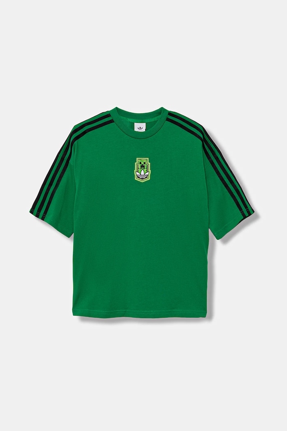 adidas Originals t-shirt in cotone per bambini MINECRAFT KD9829 verde AW25