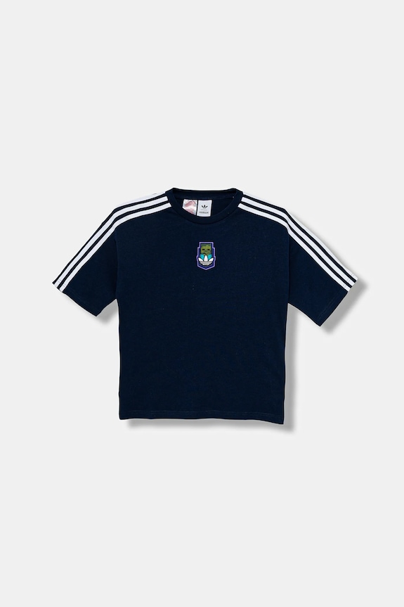 CHLAPEC Dětské bavlněné tričko adidas Originals MINECRAFT KD9831 námořnická modř