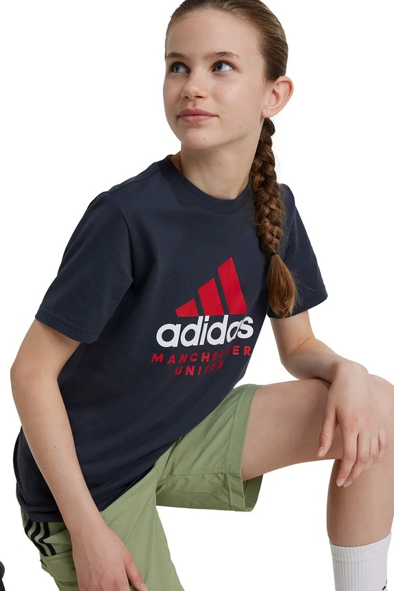 adidas Performance t-shirt dziecięcy Manchester United IT4204 granatowy