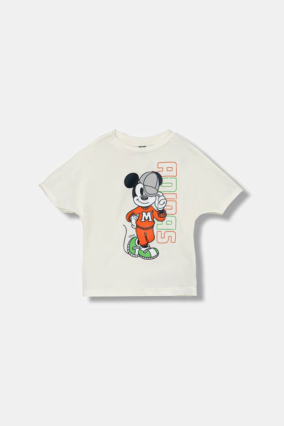 Dječja majica kratkih rukava adidas print bež JL9169