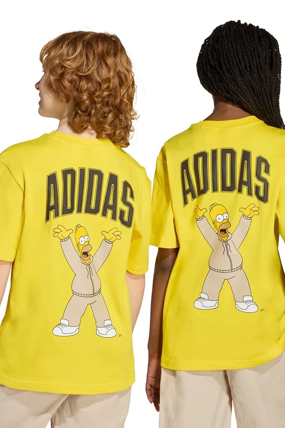adidas t-shirt bawełniany dziecięcy JM0818 żółty