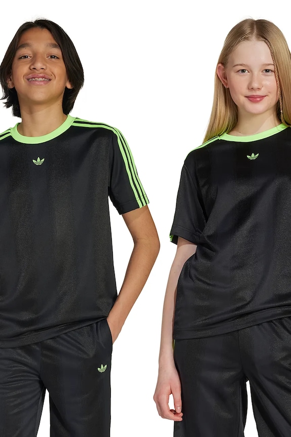 adidas Originals tricou copii imprimeu negru JV7789