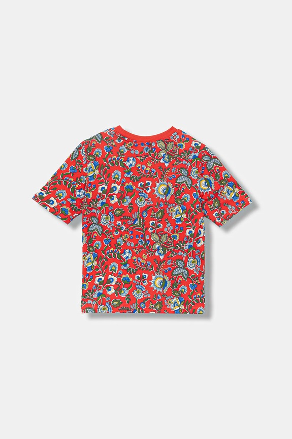 Chlapec Detské bavlnené tričko adidas Originals JV7817 červená