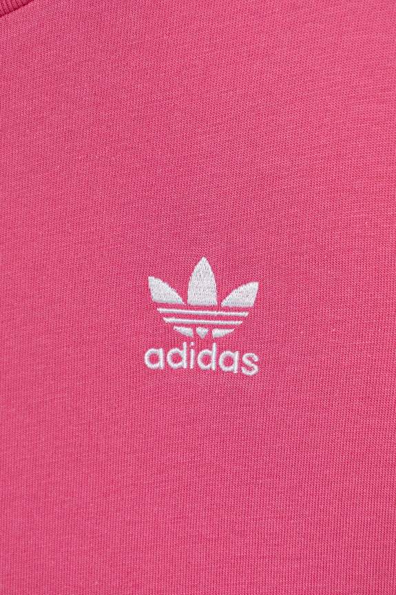Dětské bavlněné tričko adidas Originals růžová JY4986