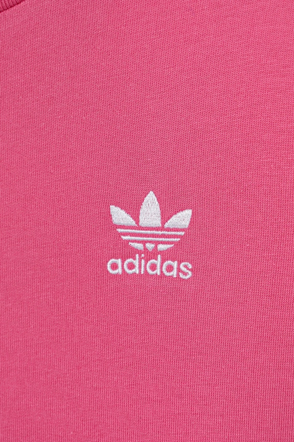 Dětské bavlněné tričko adidas Originals růžová JY4986