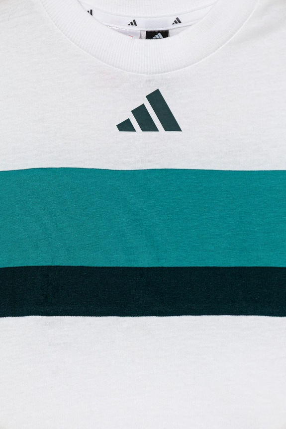 adidas t-shirt bawełniany dziecięcy biały JX0192
