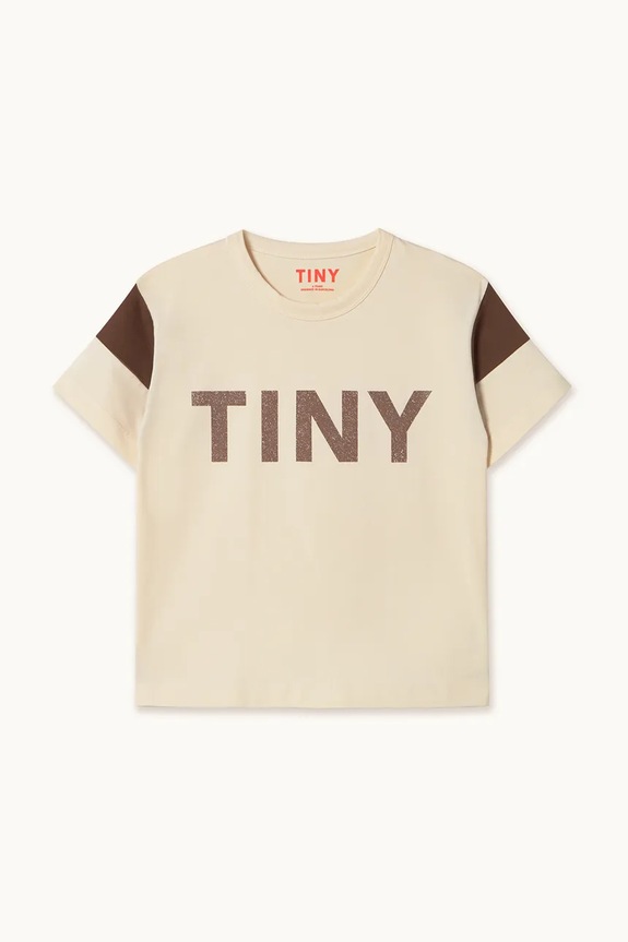 Tinycottons tricou de bumbac pentru copii TINY COLOR BLOCK TEE AW25.264 bej AW25