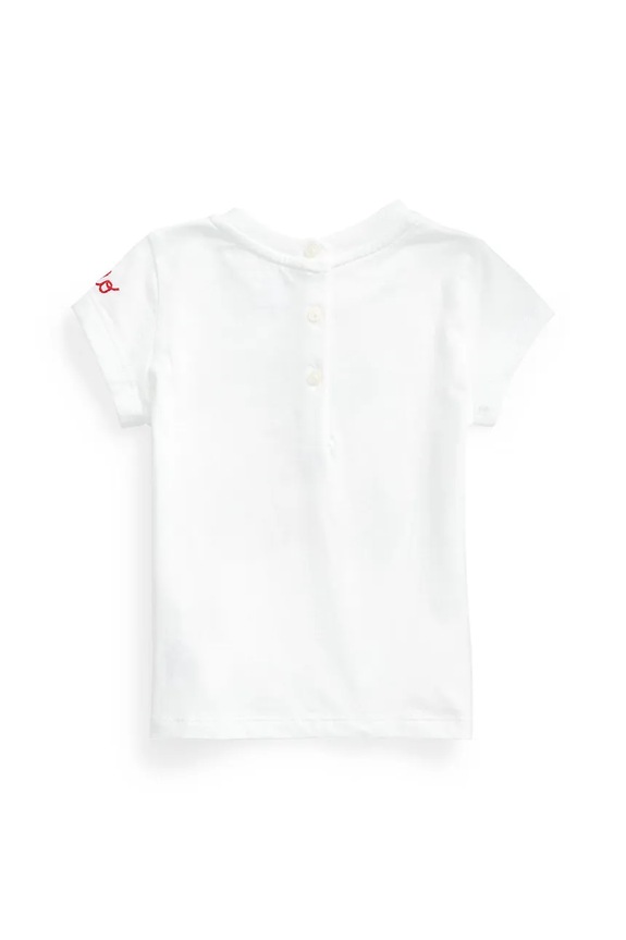 Polo Ralph Lauren maglietta in cotone neonati 310844732001 bianco AW25