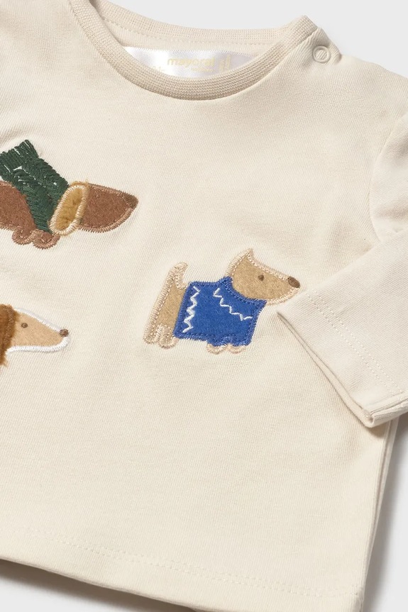 Majica dugih rukava za bebe Mayoral Newborn 2-pack crvena 2056.1N.Newborn.9BYA