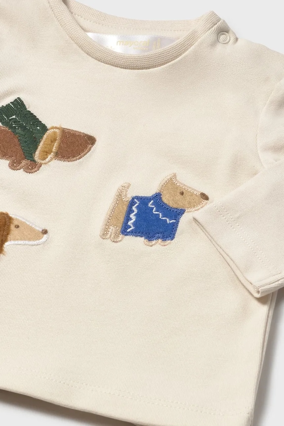 Majica dugih rukava za bebe Mayoral Newborn 2-pack crvena 2056.1N.Newborn.9BYA