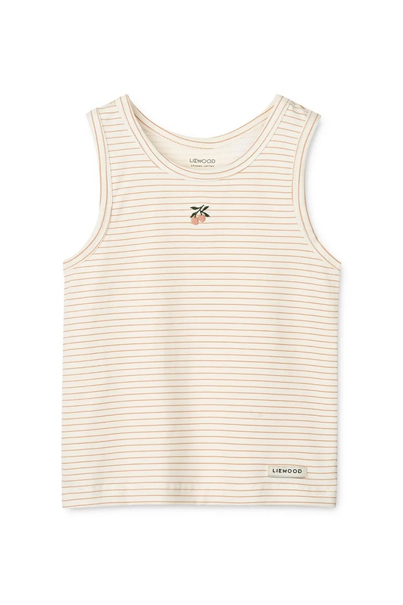Liewood gyerek pamut felső Faris Printed Tank Top 2 db LW20285.9BYA bézs AW25