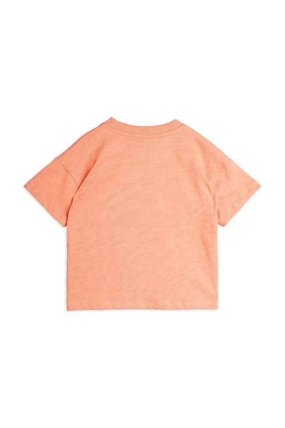 Mini Rodini t-shirt bawełniany dziecięcy Bear 25720107 pomarańczowy AW25