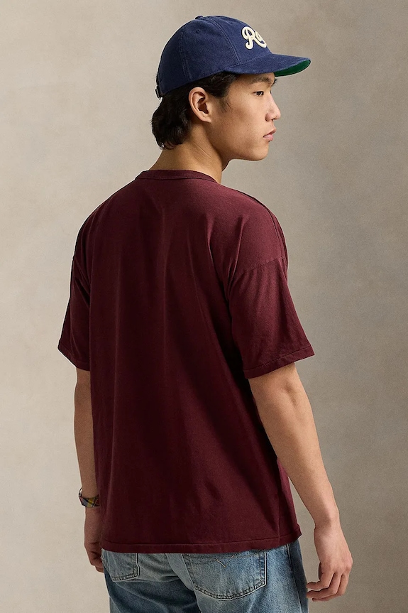 Polo Ralph Lauren t-shirt 710971836 burgundia AW25