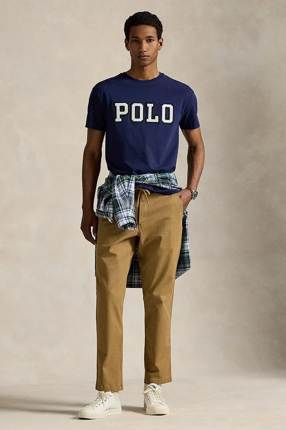 Odzież Polo Ralph Lauren t-shirt bawełniany 710972663 granatowy