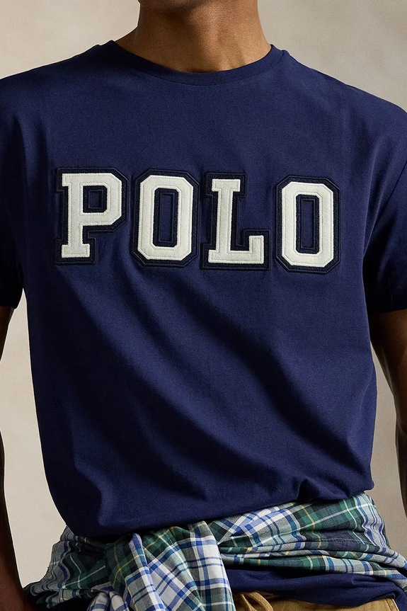 Polo Ralph Lauren t-shirt bawełniany granatowy 710972663