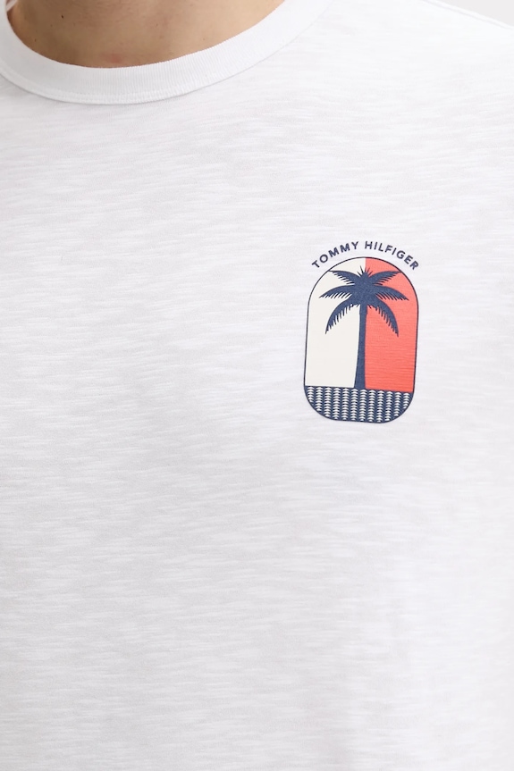 Bavlnené tričko Tommy Hilfiger biela MW0MW39354