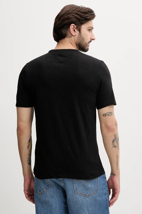 Tommy Hilfiger tricou din bumbac MW0MW39354 negru AW25