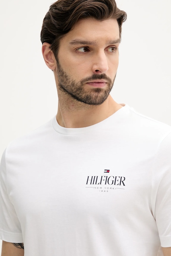 Îmbrăcăminte Tommy Hilfiger tricou din bumbac MW0MW39355 alb