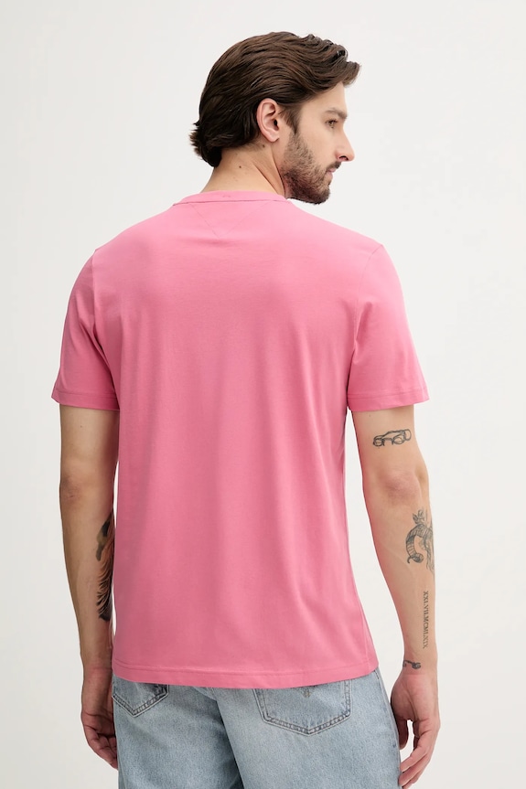 Tommy Hilfiger t-shirt bawełniany MW0MW39355 różowy AW25