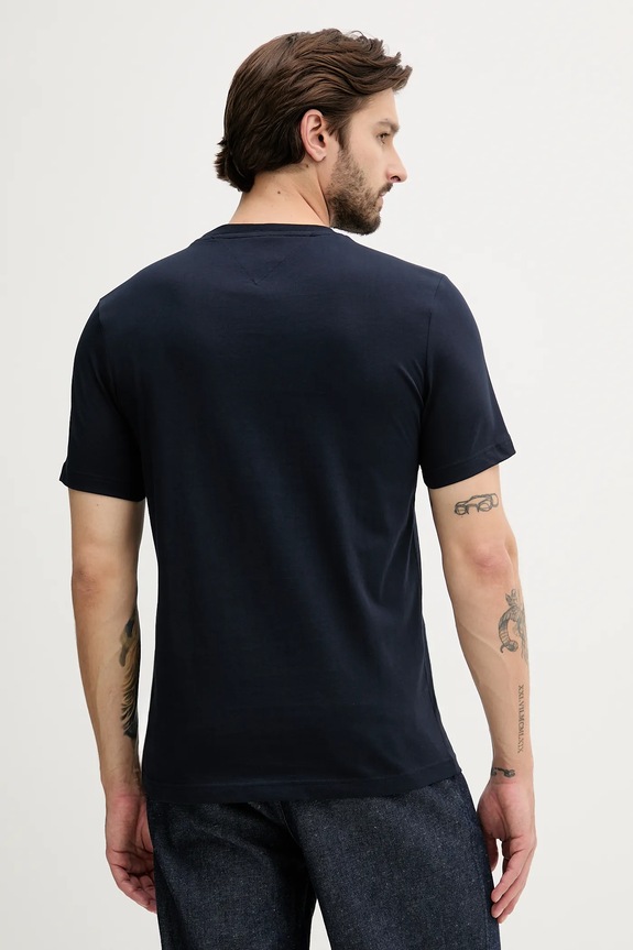 Bavlnené tričko Tommy Hilfiger MW0MW39355 tmavomodrá AW25