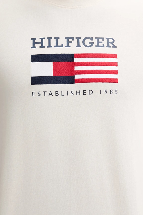 Tommy Hilfiger tricou din bumbac bej MW0MW39843