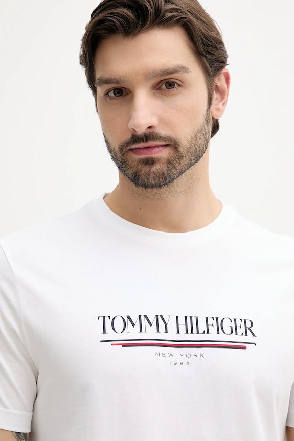Tommy Hilfiger tricou din bumbac alb MW0MW40324