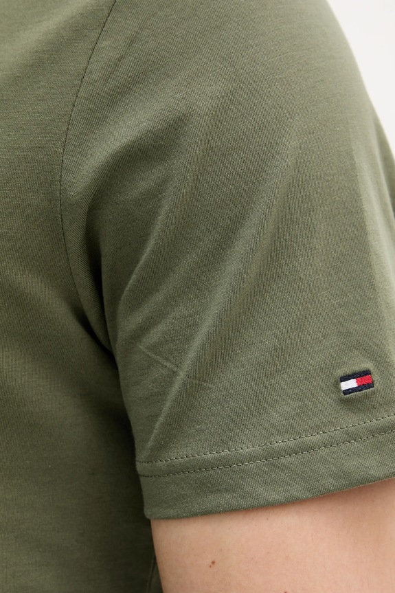 Tommy Hilfiger t-shirt bawełniany zielony MW0MW40324