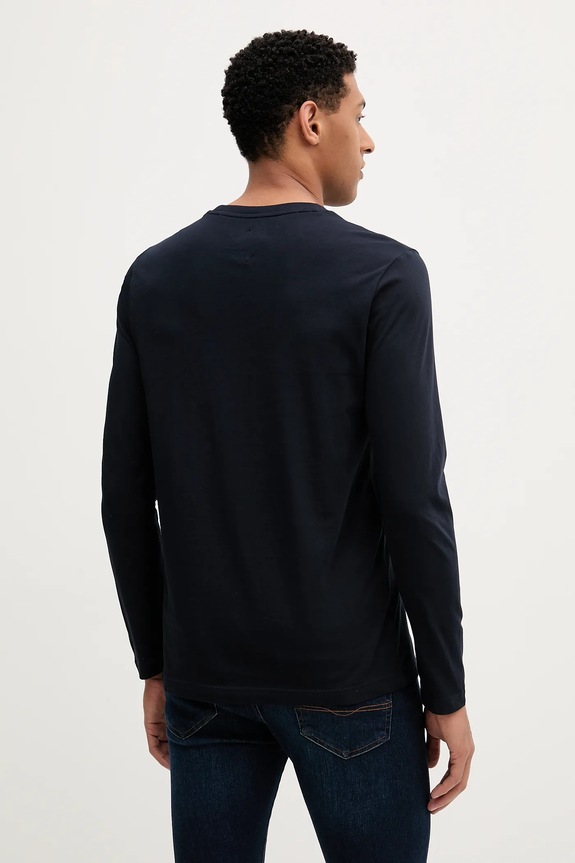 Odzież Tommy Hilfiger longsleeve bawełniany MW0MW41293 granatowy