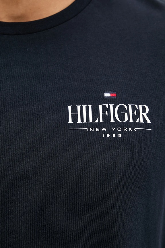 Tommy Hilfiger longsleeve bawełniany MW0MW41293 granatowy