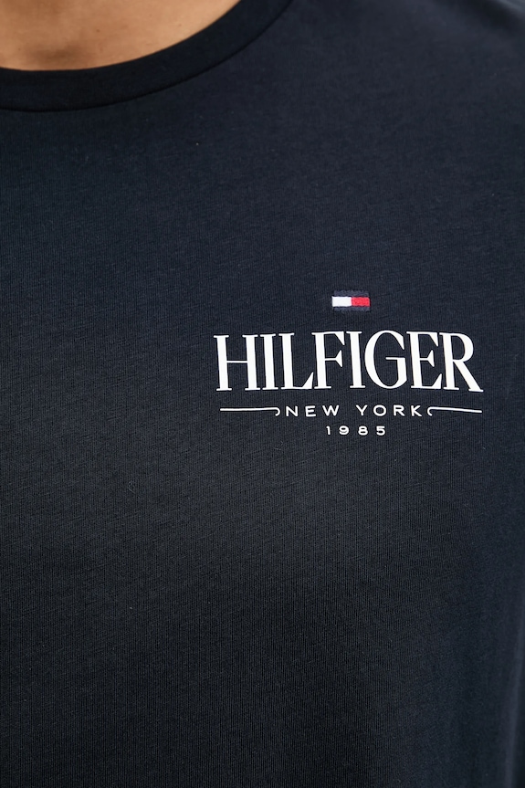 Tommy Hilfiger longsleeve bawełniany MW0MW41293 granatowy