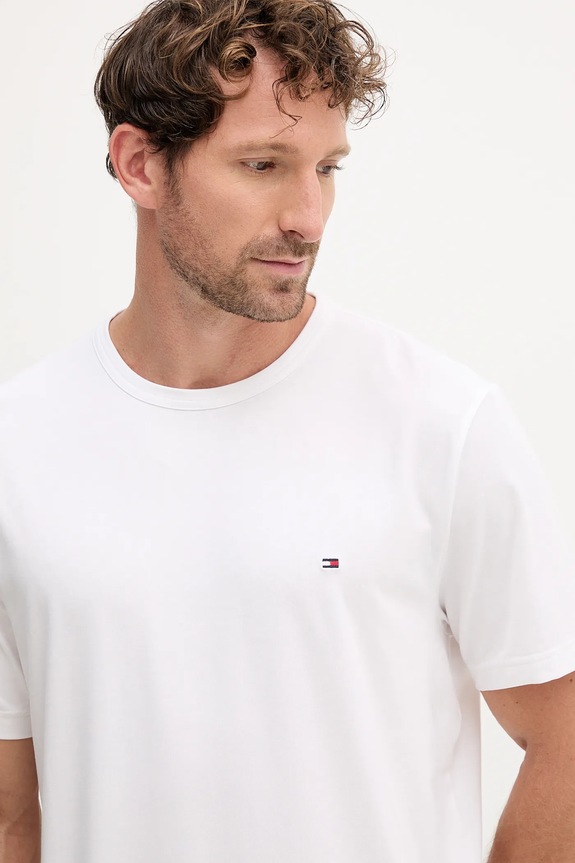 Ρούχα Μπλουζάκι Tommy Hilfiger MW0MW37313 λευκό