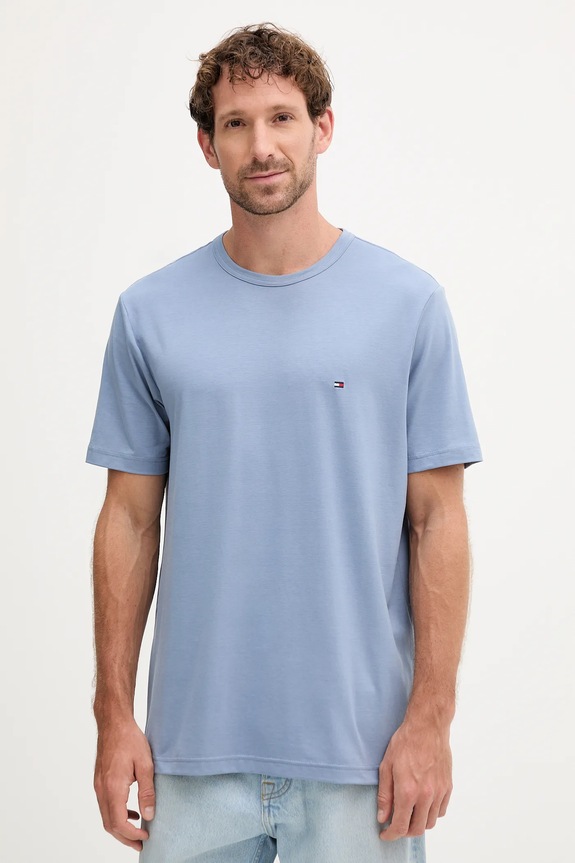 Μπλουζάκι Tommy Hilfiger κανονικό μπλε MW0MW37313