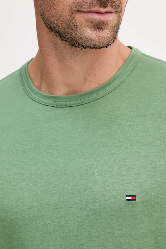 Μπλουζάκι Tommy Hilfiger πράσινο MW0MW37313