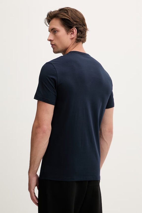 Emporio Armani Underwear T-shirt basic męski bawełniany z elastanem 2-pack EM000391.AF14132 granatowy