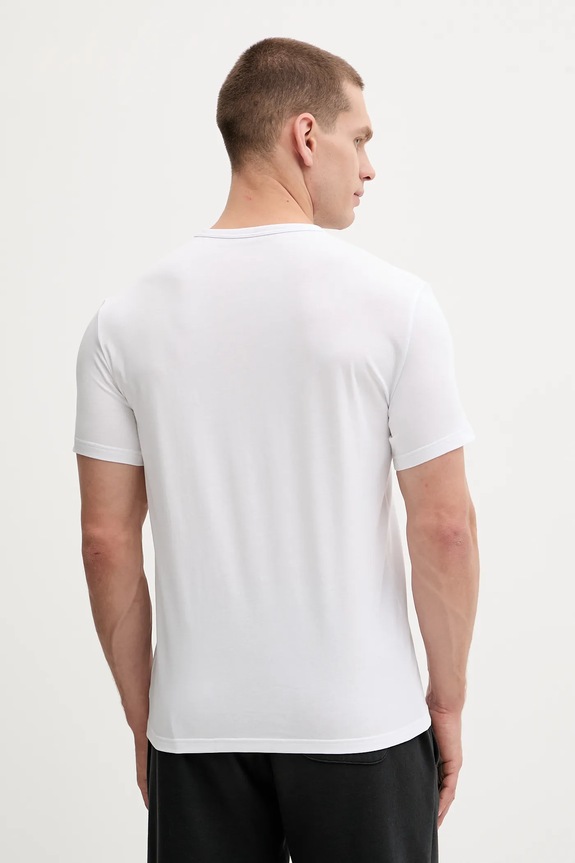 Ρούχα Emporio Armani Underwear μπλουζάκι basic ανδρικό από βαμβάκι με ελαστάν 2 τεμαχίων EM000392.AF14132 λευκό