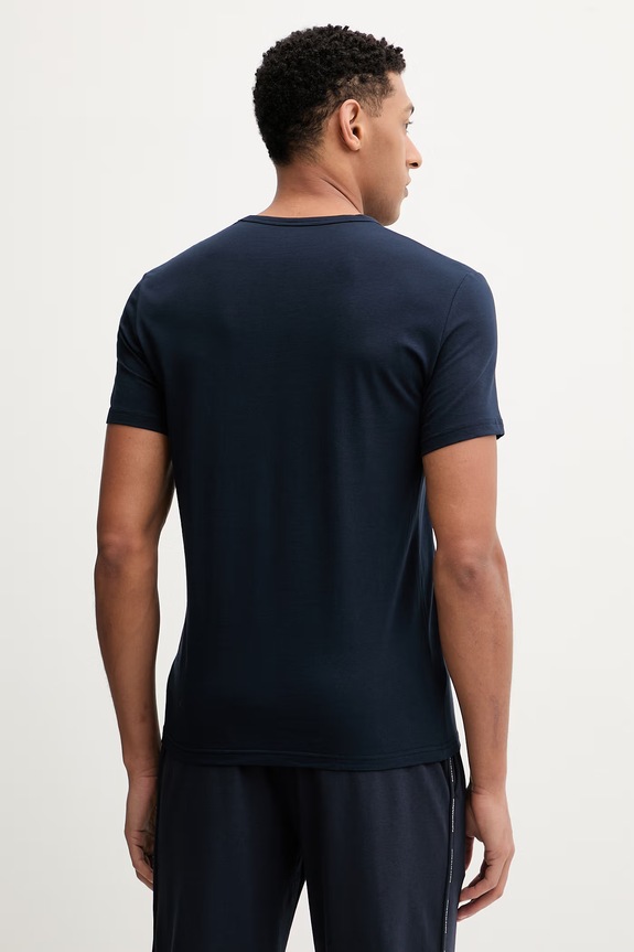 Emporio Armani Underwear βασικό t-shirt Ανδρικό βαμβακερό με ελαστάν 2-pack EM000392.AF14132 σκούρο μπλε SS26