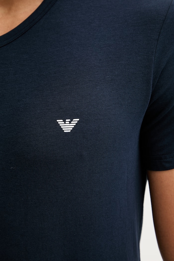 Emporio Armani Underwear βασικό t-shirt Ανδρικό βαμβακερό με ελαστάν 2-pack σκούρο μπλε EM000392.AF14132