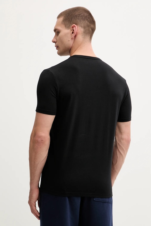 Ρούχα Emporio Armani Underwear basic t-shirt ανδρικό από βαμβάκι με ελαστάν 2-pack EM000392.AF14132 μαύρο
