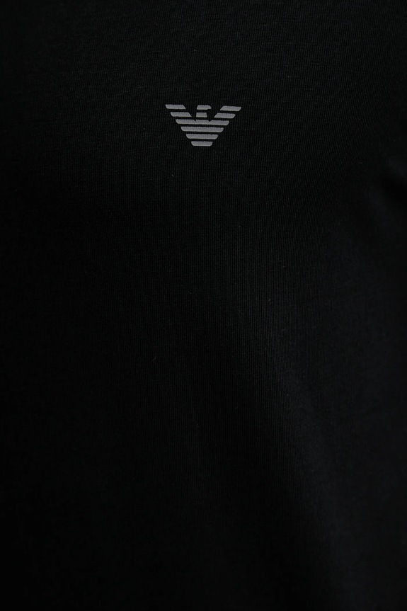 Emporio Armani Underwear basic t-shirt ανδρικό από βαμβάκι με ελαστάν 2-pack EM000392.AF14132 μαύρο