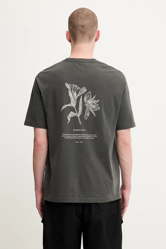 Odzież Samsoe Samsoe t-shirt bawełniany SALILIUM U25200009 szary