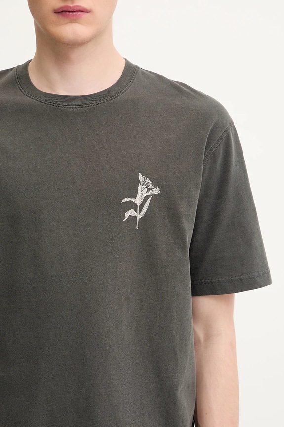 Samsoe Samsoe t-shirt bawełniany SALILIUM szary U25200009