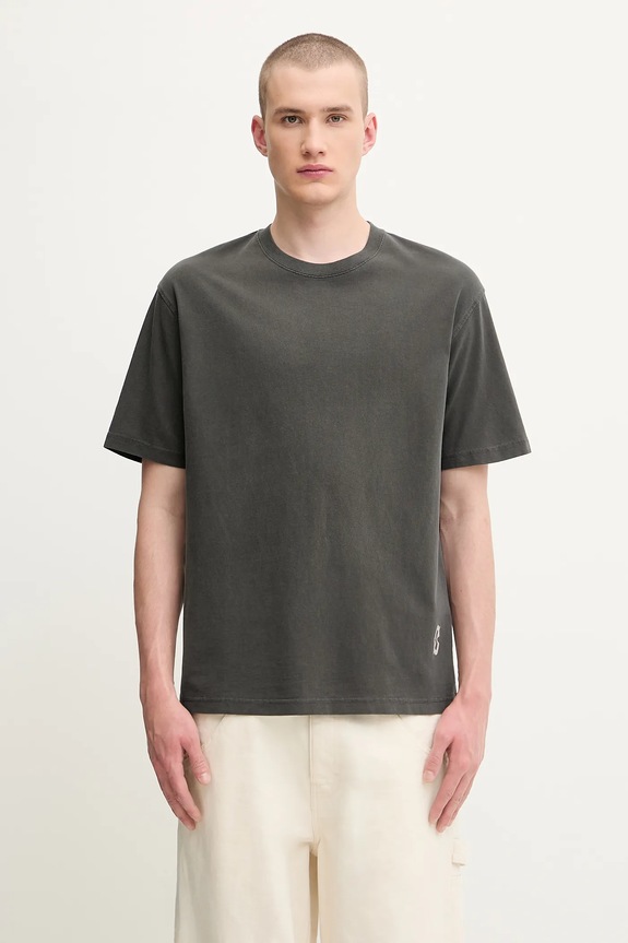 Samsoe Samsoe t-shirt bawełniany SASWIRL nadruk szary U25200007