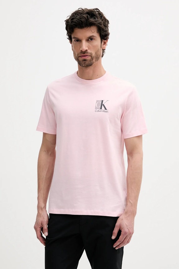 Calvin Klein pamut póló pamut rózsaszín LV04RC853G